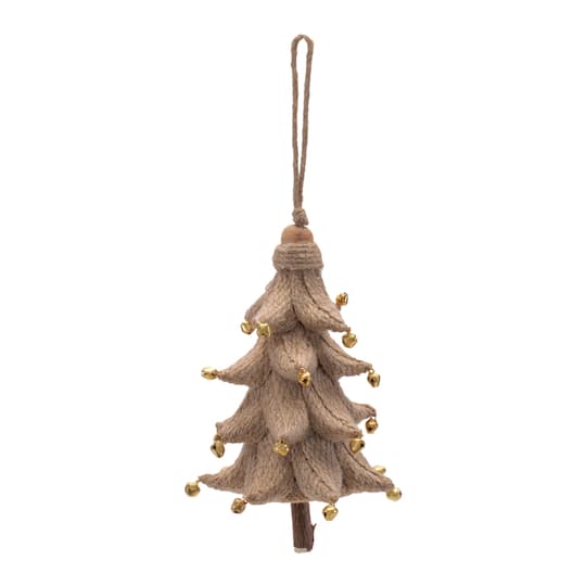 Melrose 5.5" Rustic Brown Tree Ornaments, 4ct.